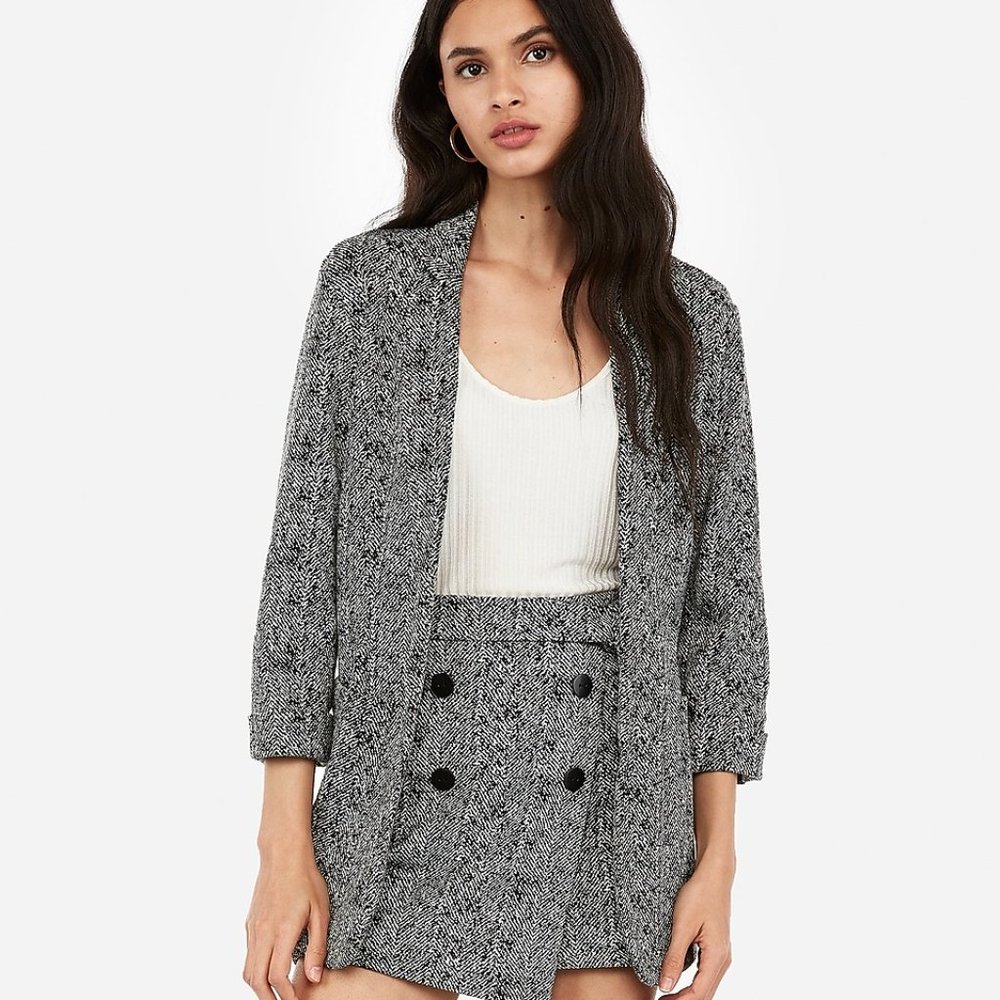 Express High Waisted Wrap Button Front Skort